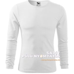 férfi hosszú ujjú póló nyomás fehér