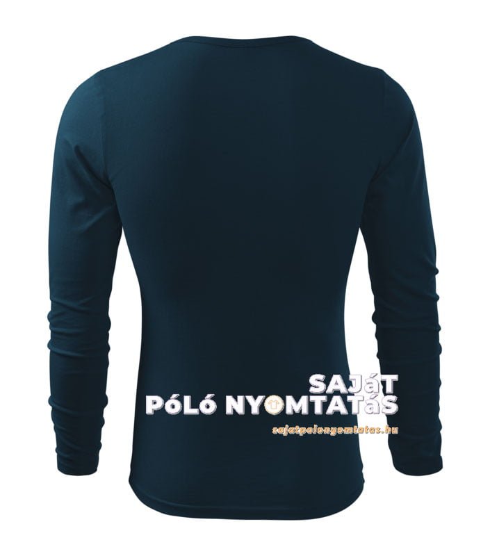férfi hosszú ujjú póló nyomás tengerészkék