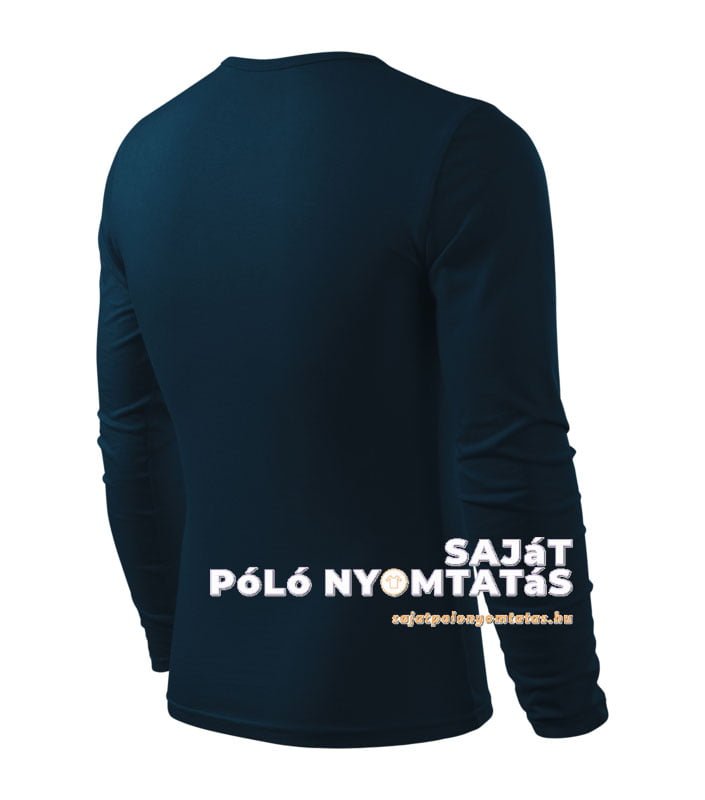 férfi hosszú ujjú póló nyomás tengerészkék