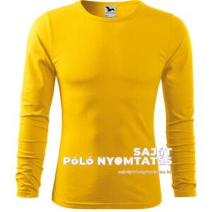 férfi hosszú ujjú póló nyomás sárga