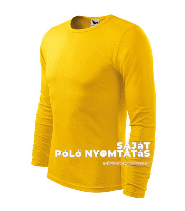 férfi hosszú ujjú póló nyomás sárga