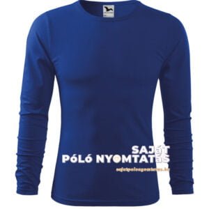férfi hosszú ujjú póló nyomás királykék