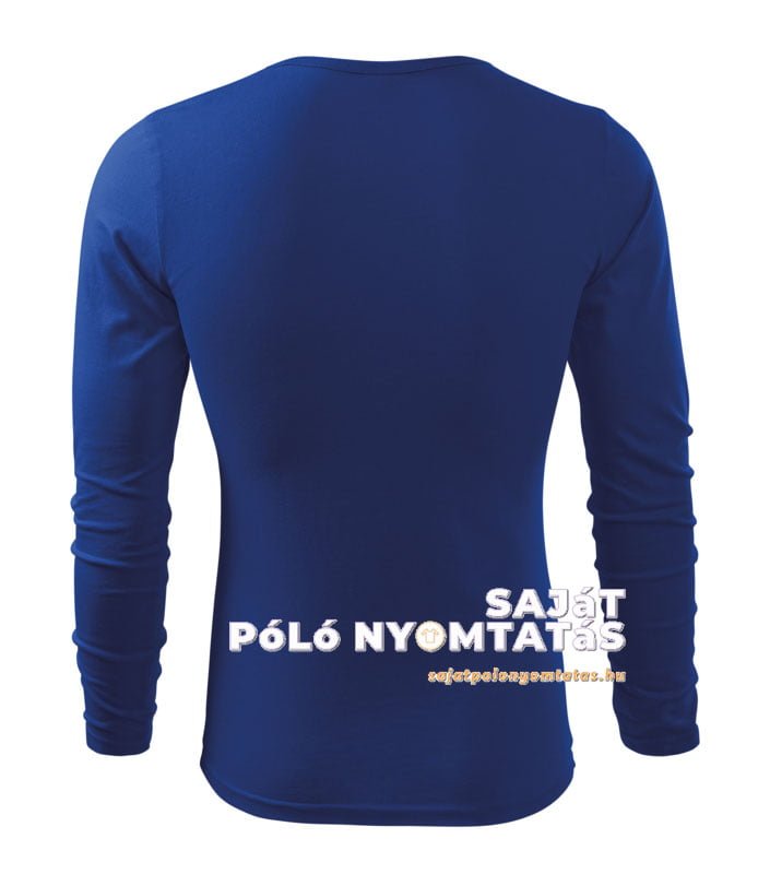 férfi hosszú ujjú póló nyomás királykék