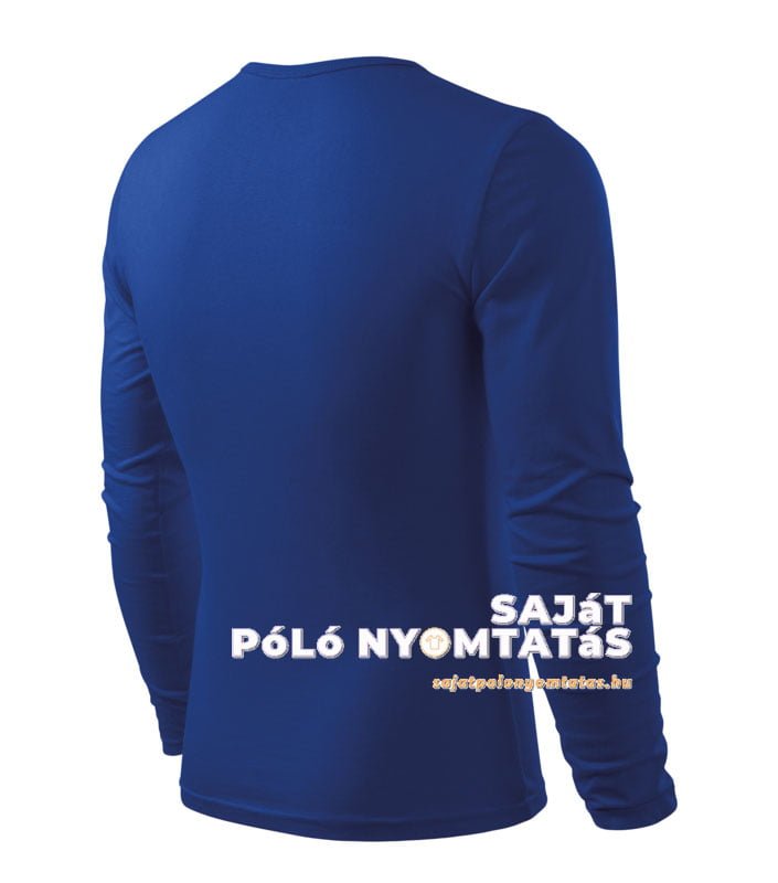 férfi hosszú ujjú póló nyomás királykék