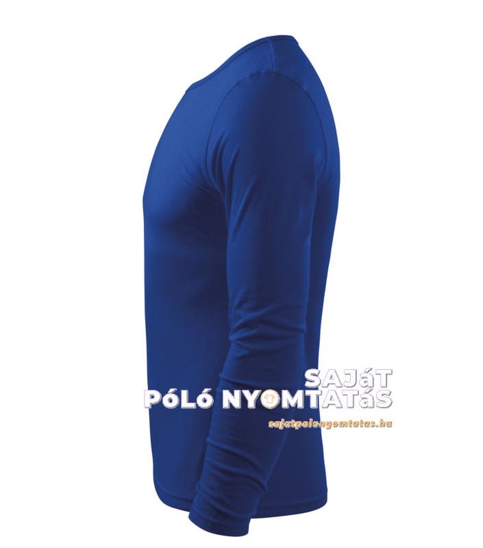 férfi hosszú ujjú póló nyomás királykék
