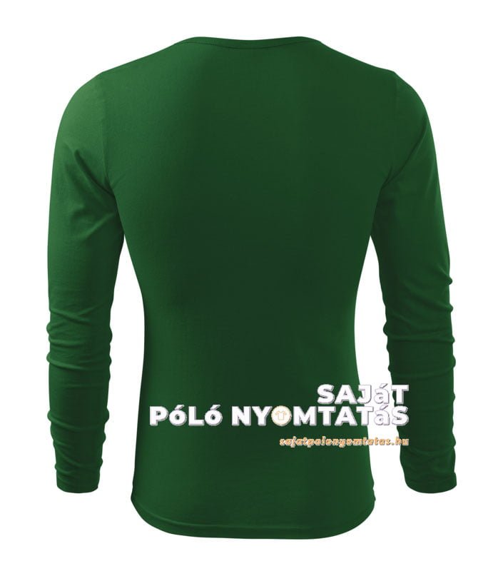 férfi hosszú ujjú póló nyomás üvegzöld