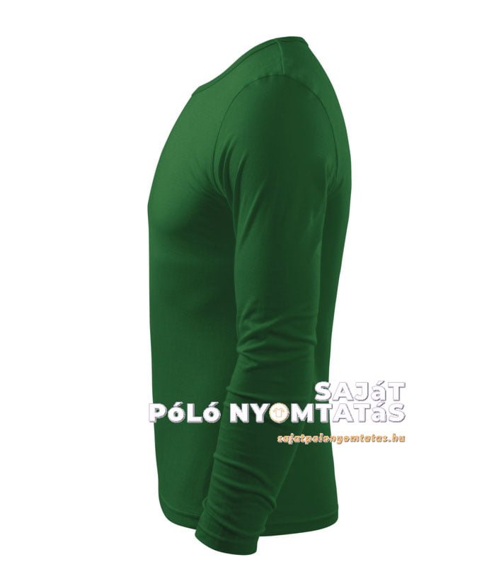 férfi hosszú ujjú póló nyomás üvegzöld