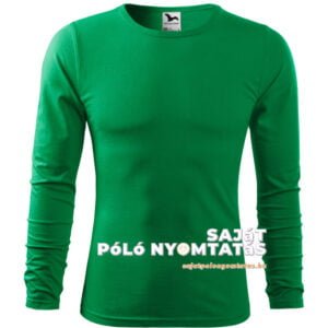 férfi hosszú ujjú póló nyomás fűzöld