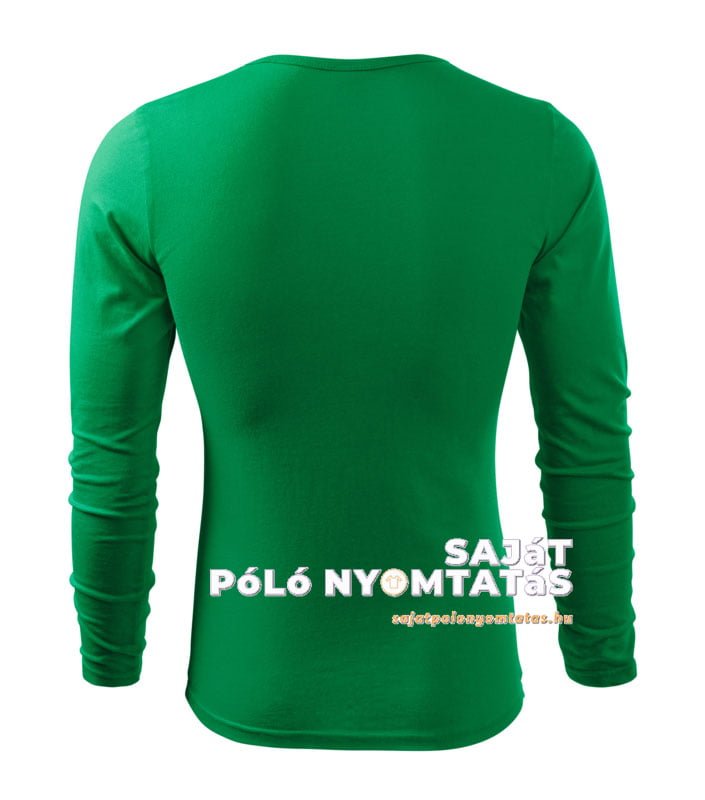 férfi hosszú ujjú póló nyomás fűzöld