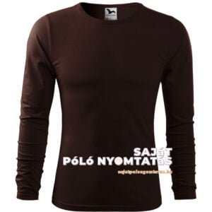 férfi hosszú ujjú póló nyomás kávé