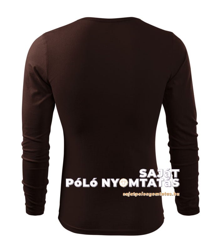 férfi hosszú ujjú póló nyomás kávé
