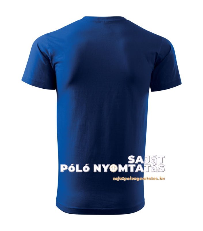 férfi póló nyomás királykék