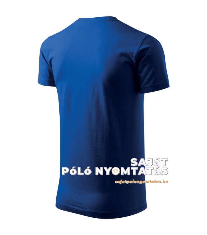 férfi póló nyomás királykék