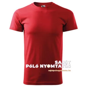 férfi póló nyomás piros
