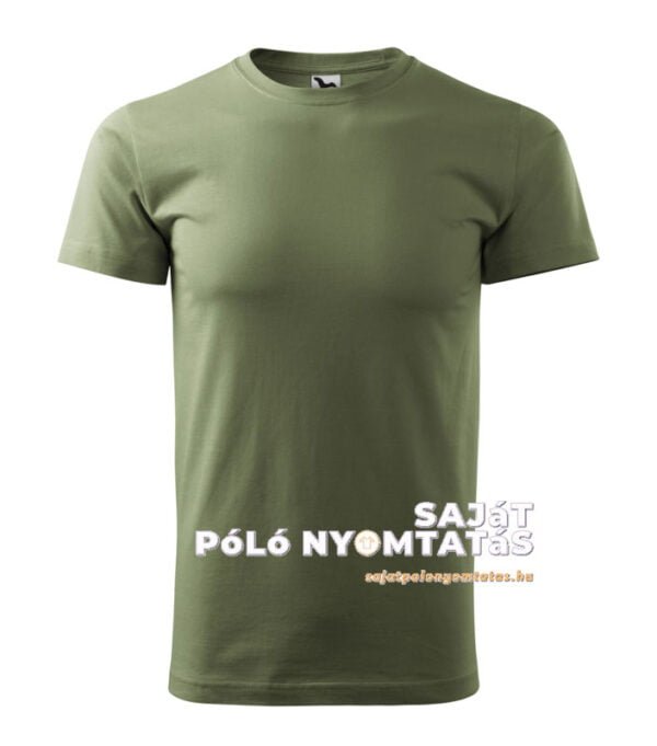 férfi póló nyomás khaki