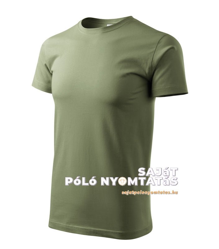 férfi póló nyomás khaki