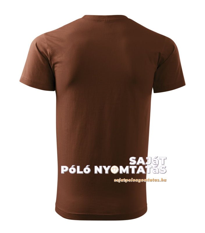 férfi póló nyomás csokoládébarna