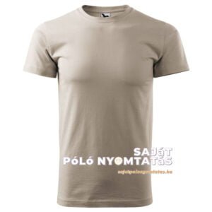 férfi póló nyomás drappos szürke