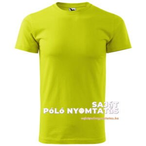 férfi póló nyomás lime