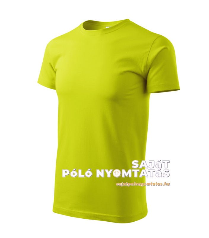 férfi póló nyomás lime