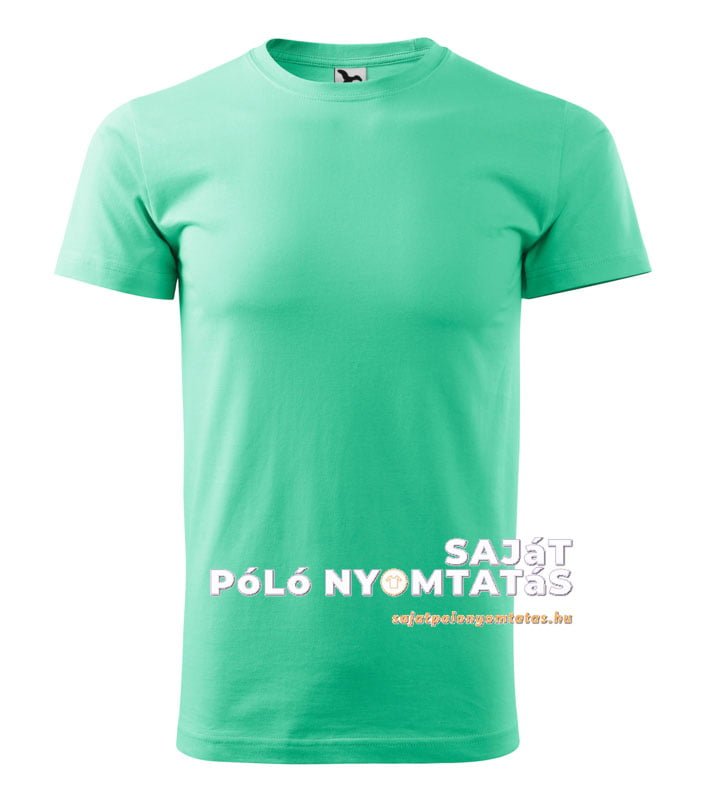 férfi póló nyomás menta