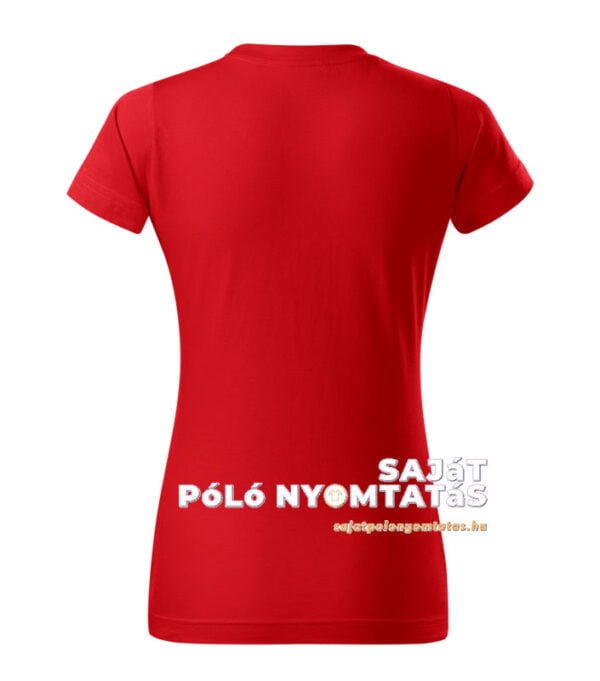 Női póló nyomás piros