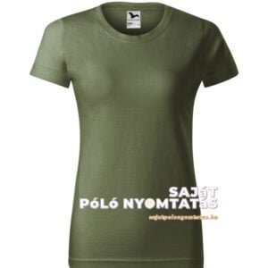 Női póló nyomás khaki