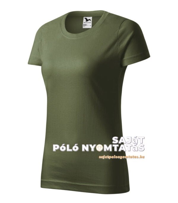 Női póló nyomás khaki