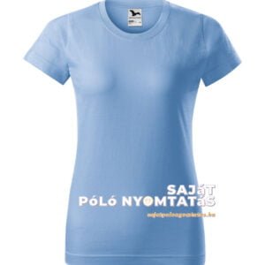 Női póló nyomás égszínkék