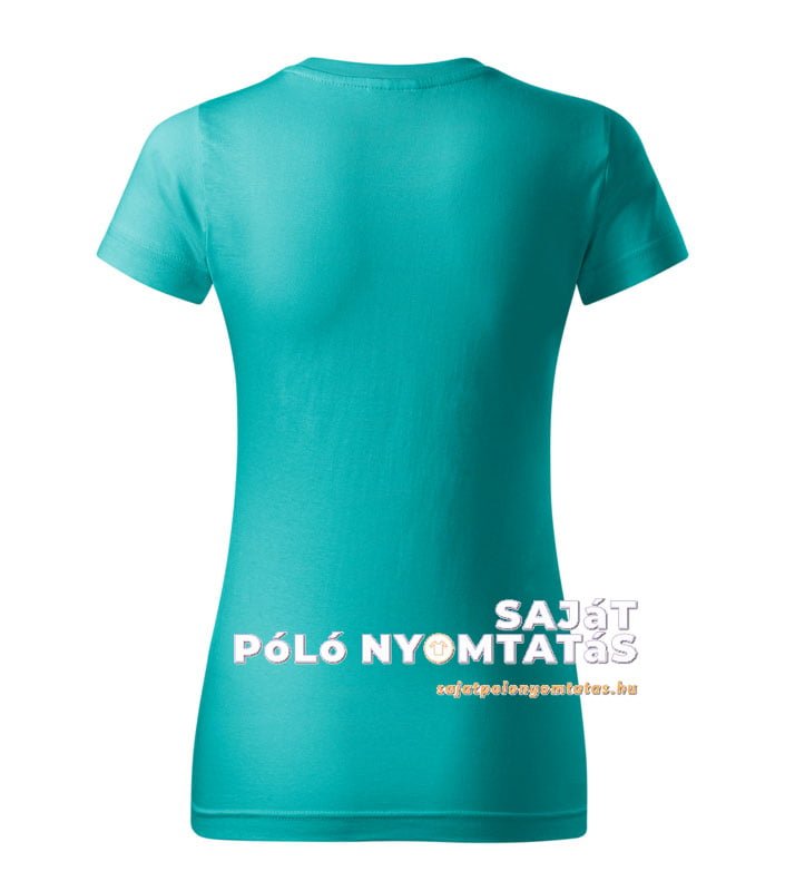 Női póló nyomás smaragdzöld