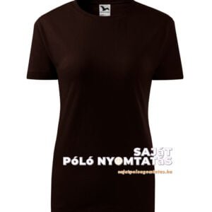 Női póló nyomás kávé