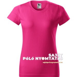 Női póló nyomás bíborszín