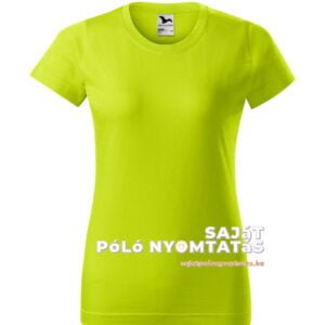 Női póló nyomás lime