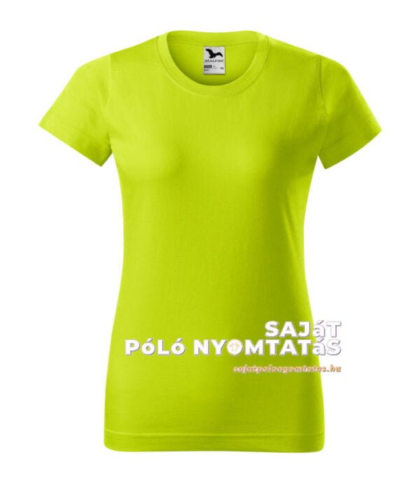 Női póló nyomás lime