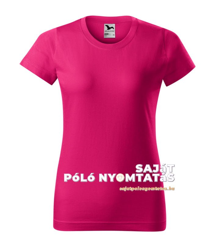 Női póló nyomás málna
