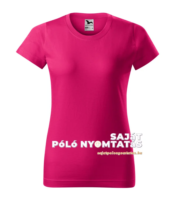 Női póló nyomás málna