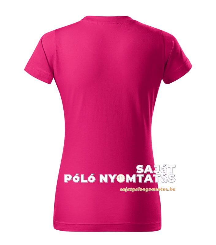 Női póló nyomás málna