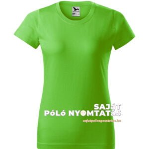 Női póló nyomás almazöld