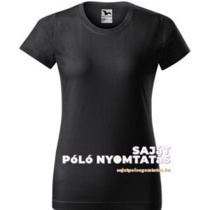 Női póló nyomás ében szürke