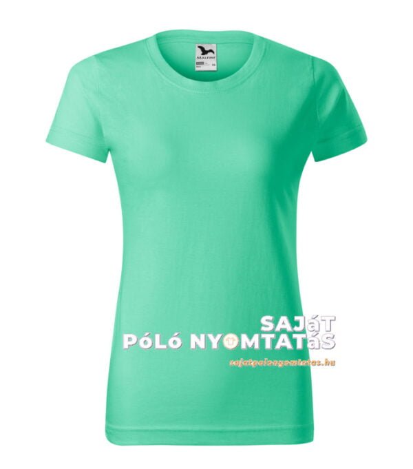 Női póló nyomás menta