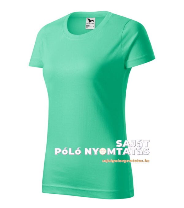 Női póló nyomás menta