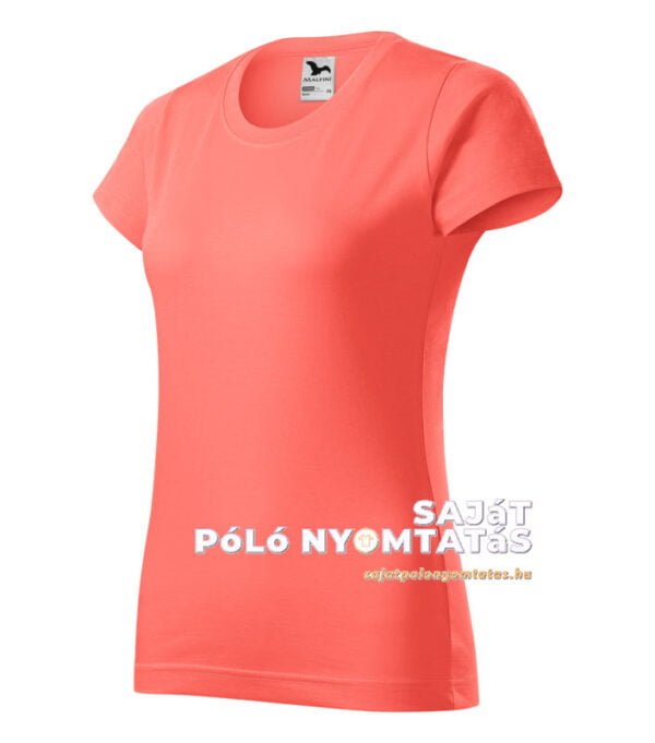 Női póló nyomás coral sárga