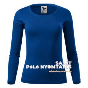 női hosszú ujjú póló király kék