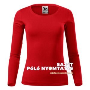 női hosszú ujjú póló piros