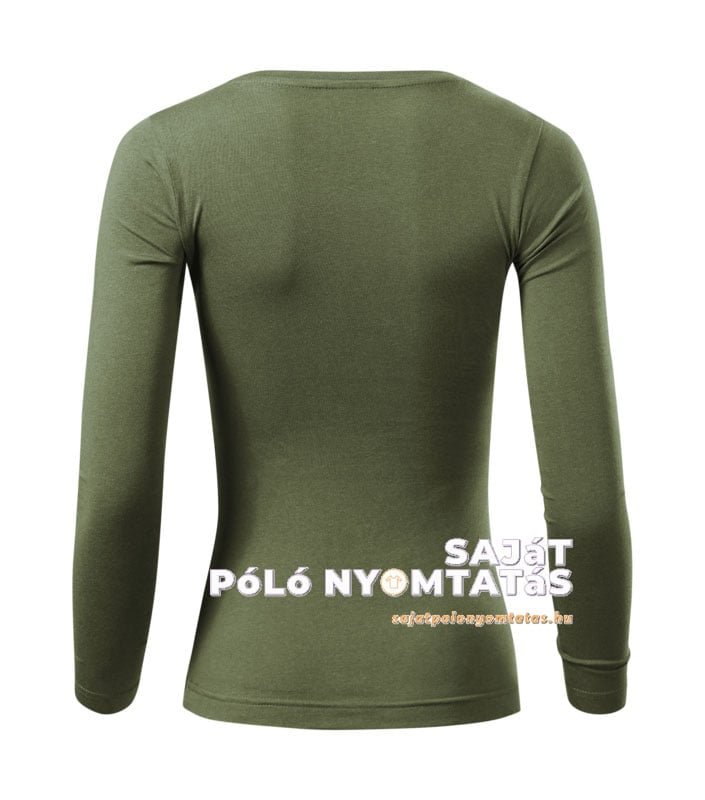 női hosszú ujjú póló khaki