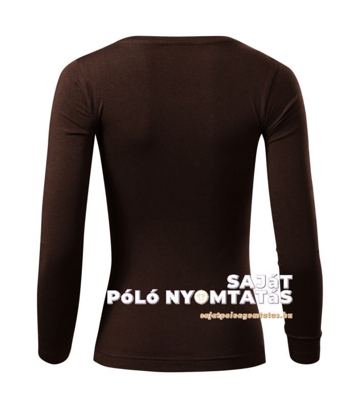 női hosszú ujjú póló kávé