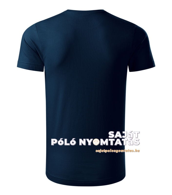 Férfi póló nyomás organikus tengerészkék