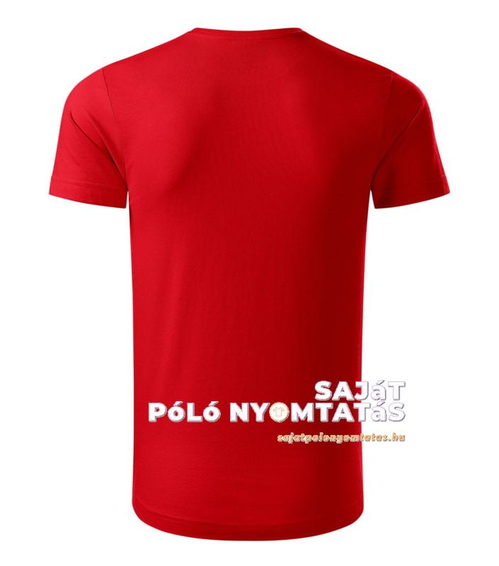 Férfi póló nyomás organikus piros