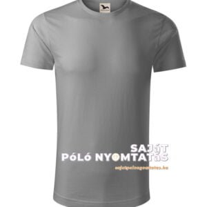 Férfi póló nyomás organikus antik ezüst