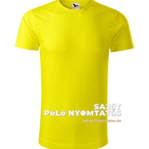 Férfi póló nyomás organikus citrom sárga